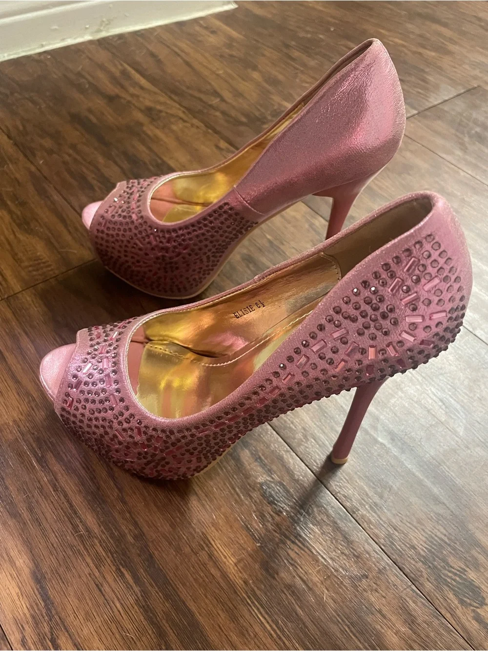 Peep-Toe Stiletto Heels
